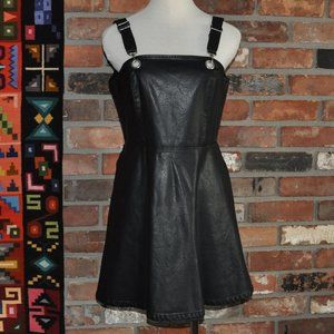 Forever21 Vegan Leather Fit & Flare Sleeveless Grommets & Hooks Mini Dress M